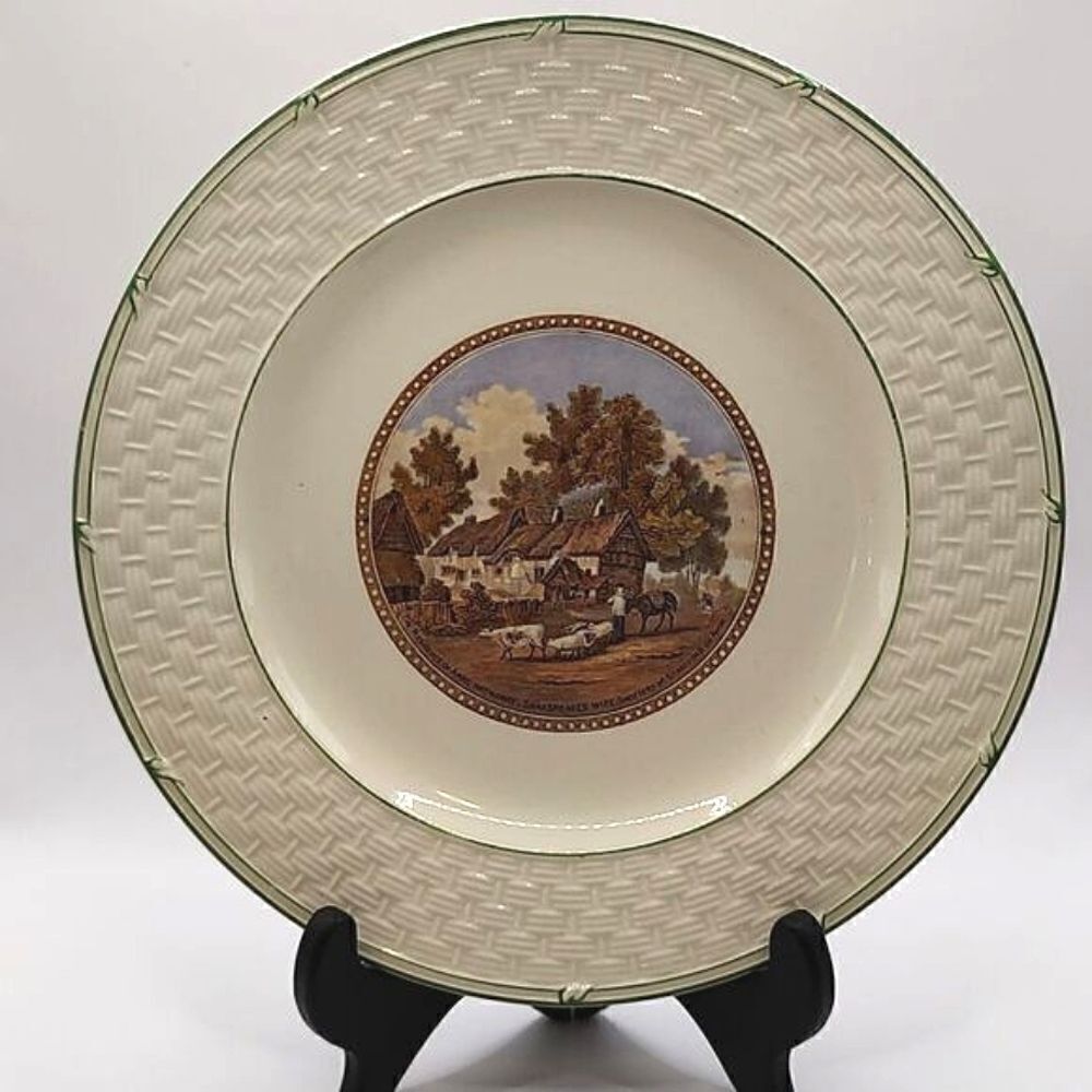F & R Pratt & Co Plate Depicting Anne Hathaway's Home (Shakespeare's Wife)